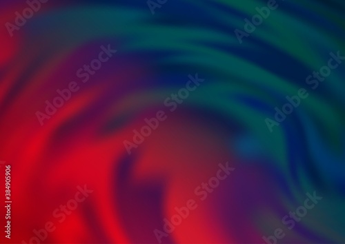 Dark Blue, Red vector blurred and colored background.