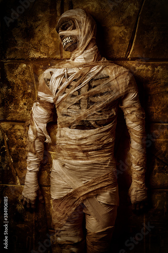 skeleton in bandage