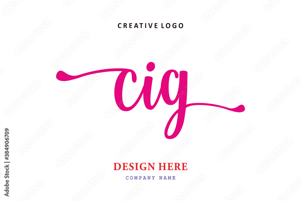 simple CIG letter arrangement logo is easy to understand, simple and authoritative
