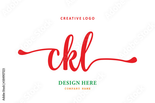 simple CKL letter arrangement logo is easy to understand  simple and authoritative
