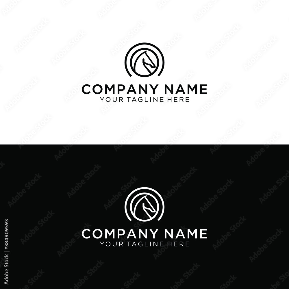 Vector linear icons and logo design elements - horse vector Vector linear icons and logo design elements - horse vector