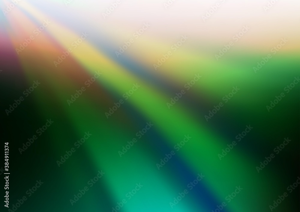Fototapeta premium Dark Green vector abstract blurred pattern.