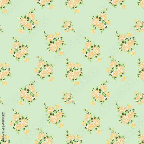 seamless flowers pattern on background