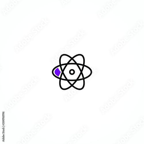 Atom Illustration Education Line Art Icon