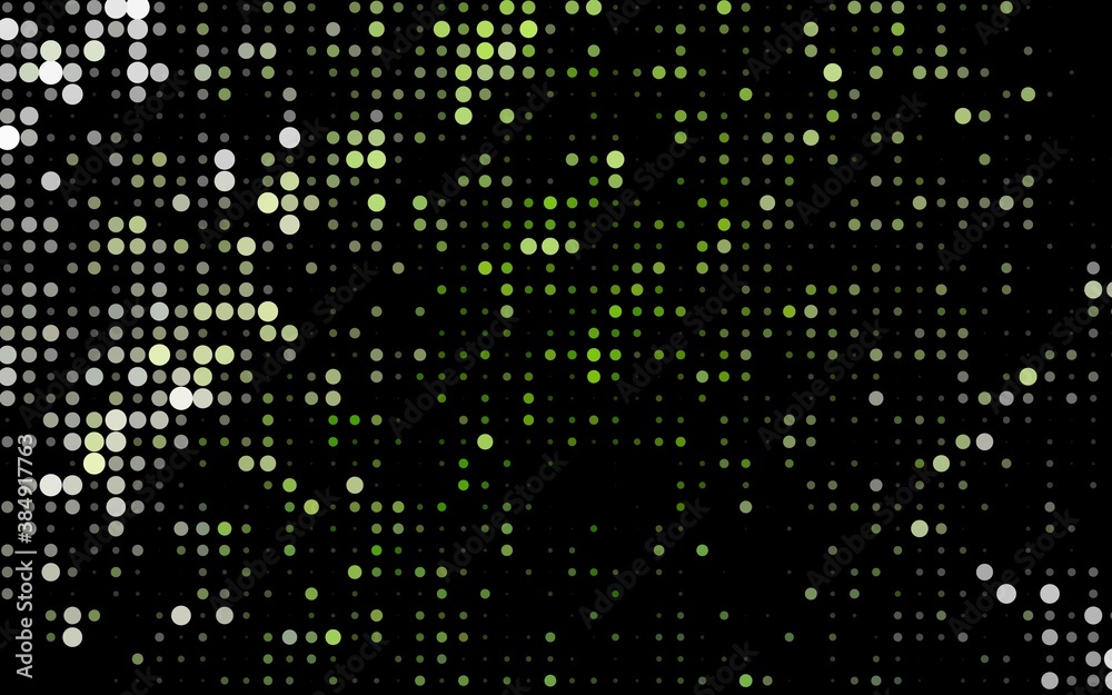 Dark Green vector layout with circle shapes. Dark Green vector layout with circle shapes.