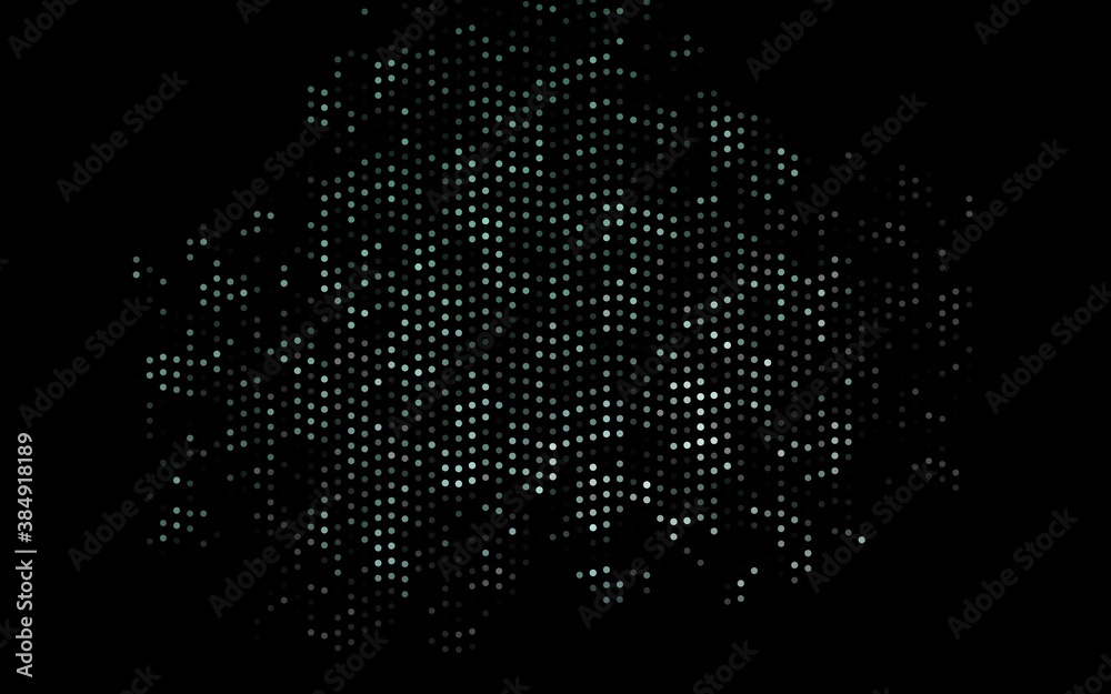 Dark Black vector pattern with spheres.