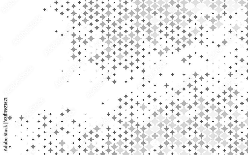Light Silver, Gray vector layout with bright stars.