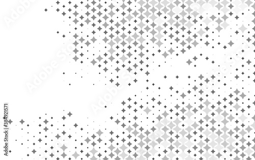 Light Silver, Gray vector layout with bright stars.