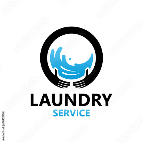 Laundry Service Logo Template Design Vector