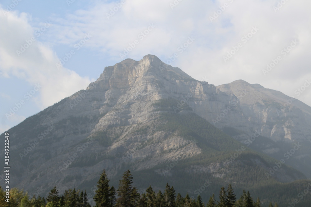 Haze Over Mount Grotto, Kananaskis Country, Alberta