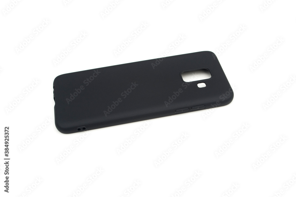 Black case on white background. Black case on white background.