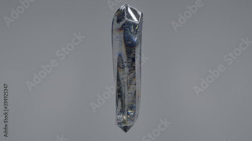 Raw crystal 3D render illus...