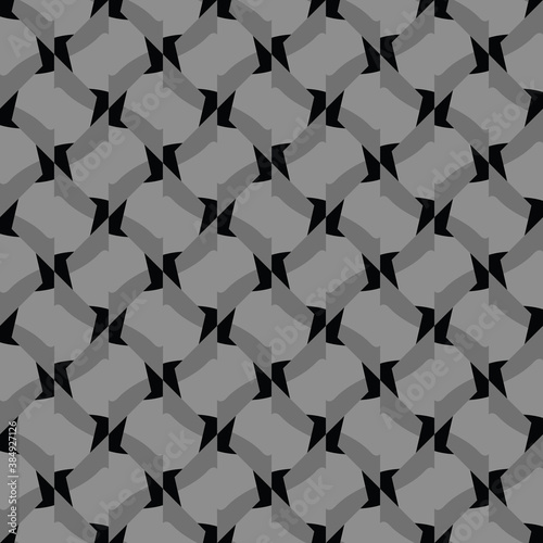 Vector seamless pattern texture background with geometric shapes in grey  black colors.