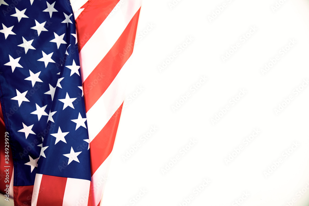 Closeup of American flag with copy space. Closeup of American flag with copy space.