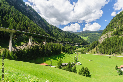 highway brennerautobahn on mountain brenner, tirol, austria photo