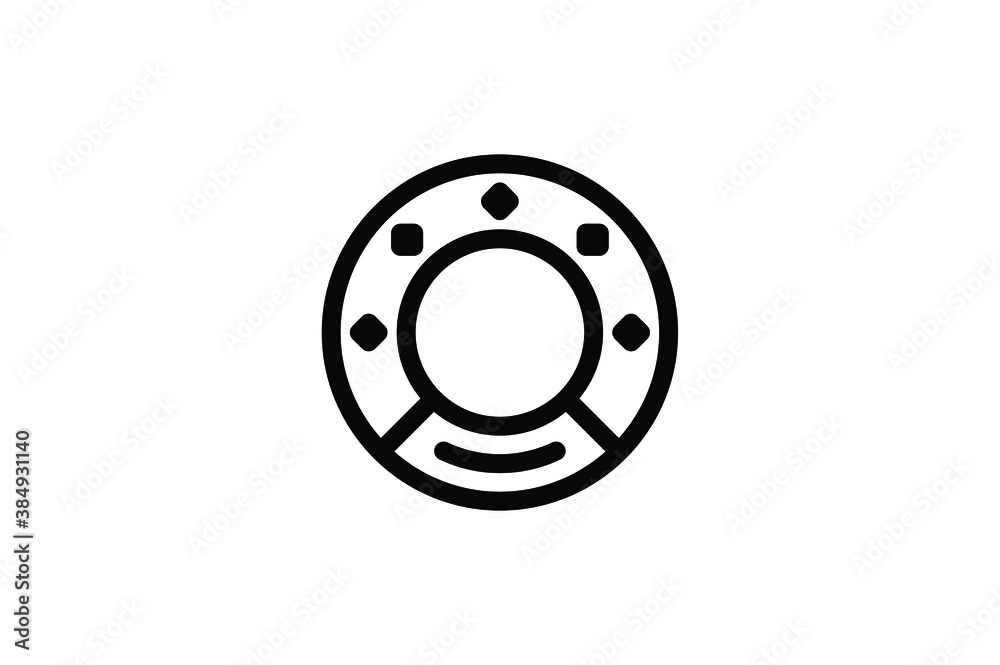 Party Outline Icon - Donut Party Outline Icon - Donut