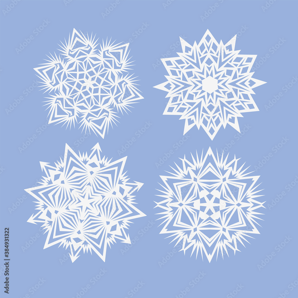 Christmas classic paper snowflakes set Christmas classic paper snowflakes set