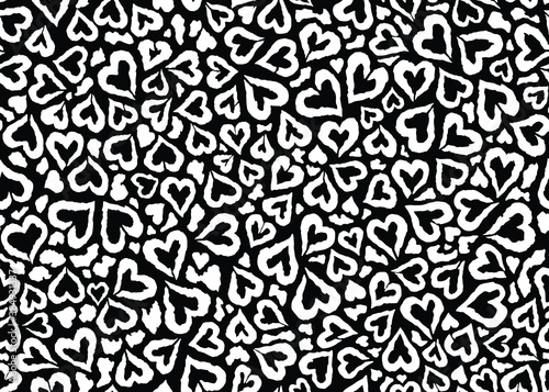 Leopard skin pattern design. Abstract love shape leopard print vector illustration background. Wildlife fur skin design illustration for print, web, home decor, fashion, surface, graphic design 
