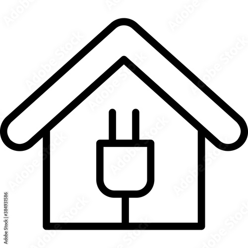 line icon for green house