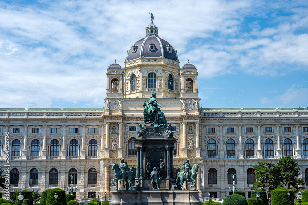 The Natural History Museum with Maria-Theresa-Statue in Vienna, Austria