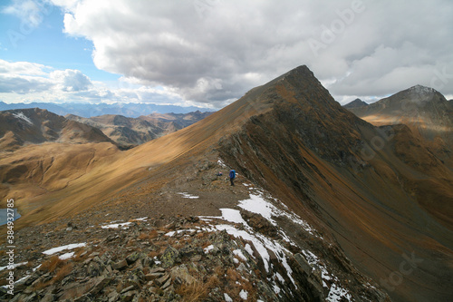 Autumn mountain ranges of Arkhyz  Russia.