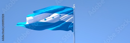 Fotografie 3D rendering of the national flag of Honduras waving in the wind