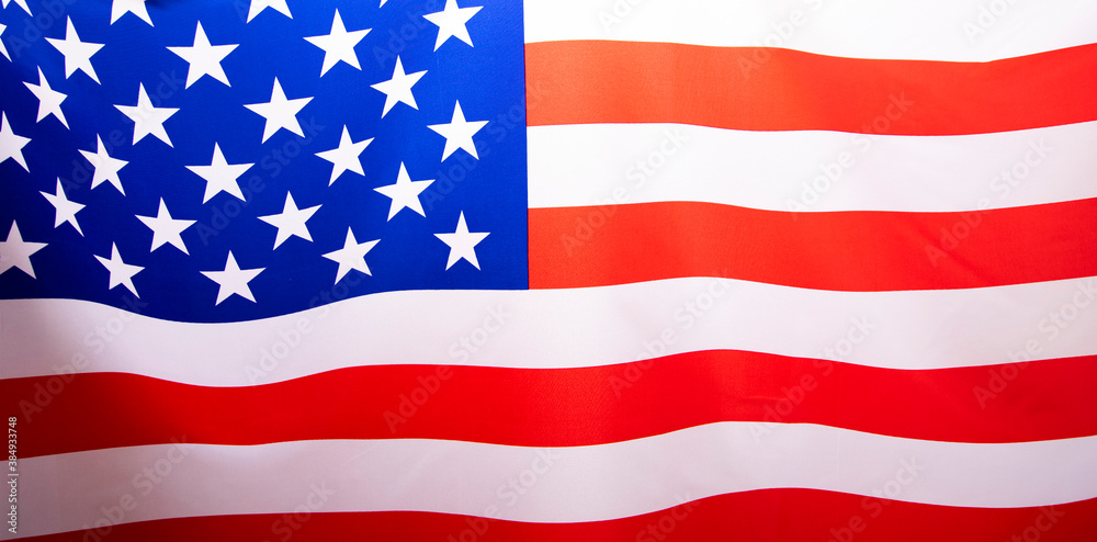 Fototapeta premium Closeup of American flag