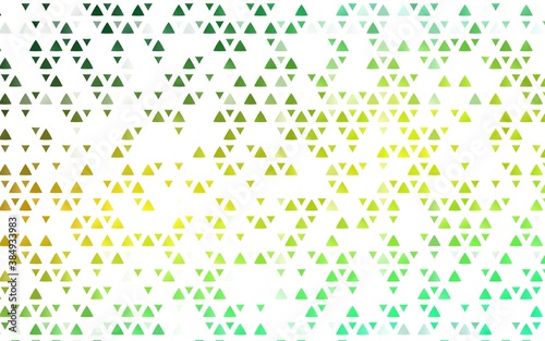 Light Green, Yellow vector texture in triangular style.