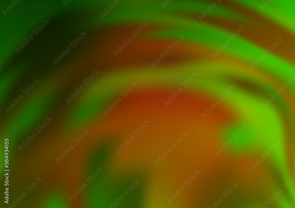 Light Green, Yellow vector blurred bright background.