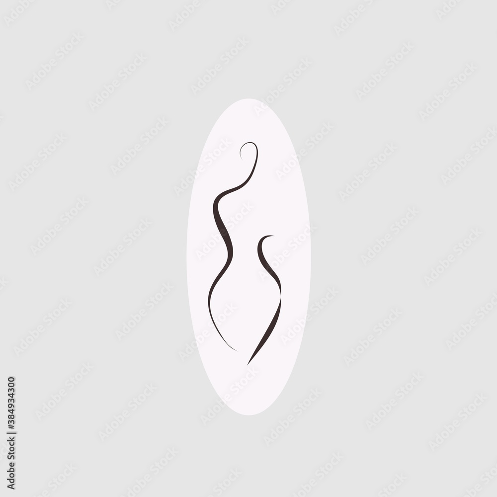 female logo shape icon vector female logo shape icon vector