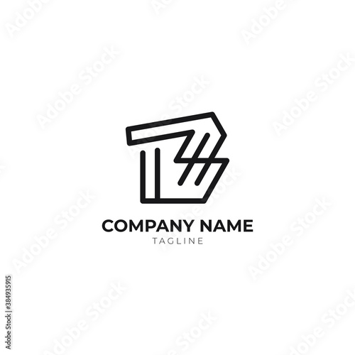 Lettermark, B alphabet logo vector for awesome bussines, company, startup or corporation identity