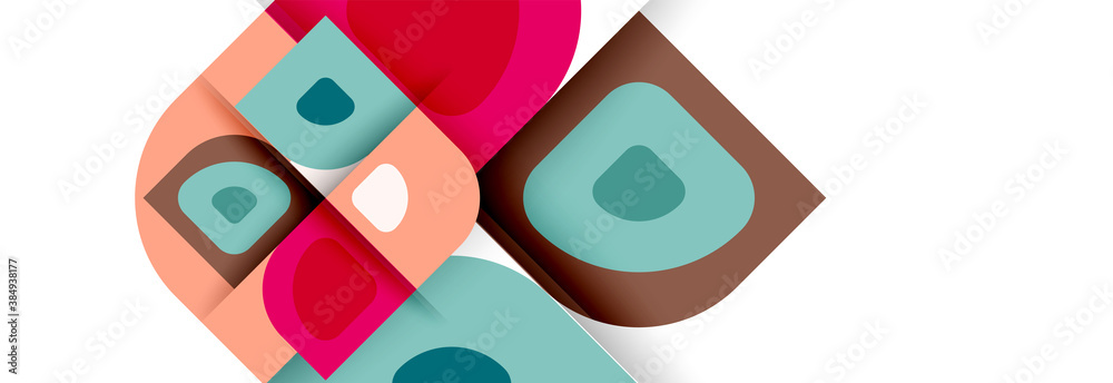 Set of vector modern geometric abstract backgrounds with repeating abstract round shapes patterns and shadow effects Set of vector modern geometric abstract backgrounds with repeating abstract round shapes patterns and shadow effects