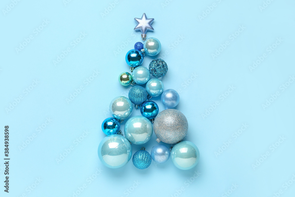 Beautiful Christmas composition on color background Beautiful Christmas composition on color background
