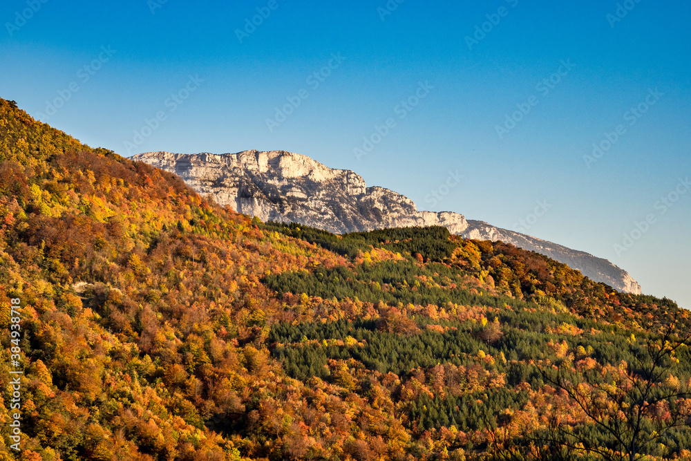 French countryside. Col de Rousset. View of the heights of the Vercors, France