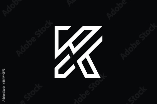 KF letter logo design on luxury background. FK monogram initials letter logo concept. KF icon design. FK elegant and Professional letter icon design on black background. K F FK KF