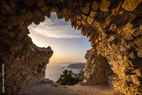 Monolithos Castle on the island of Rhodes, Greece
