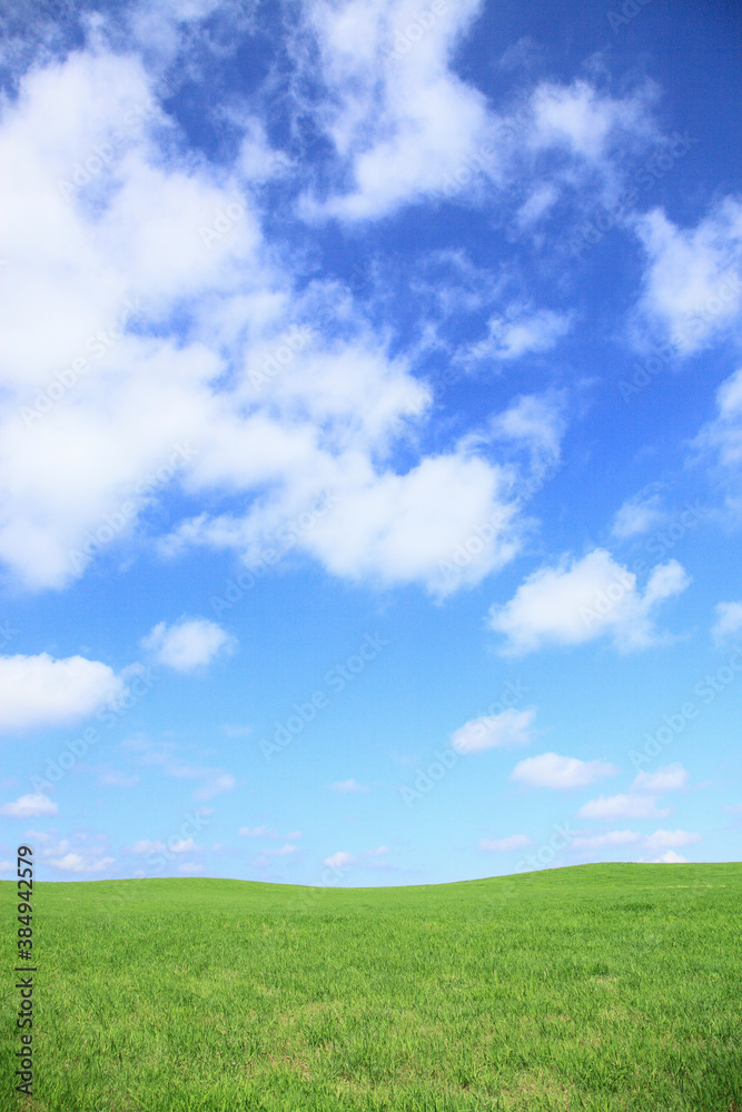 草原の空と雲