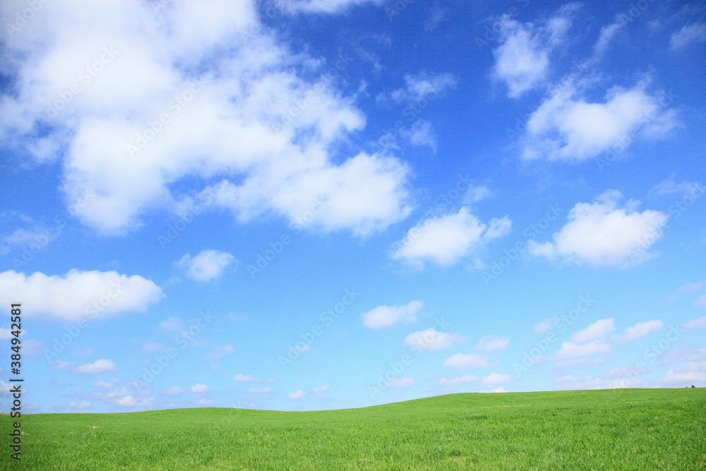 草原の空と雲