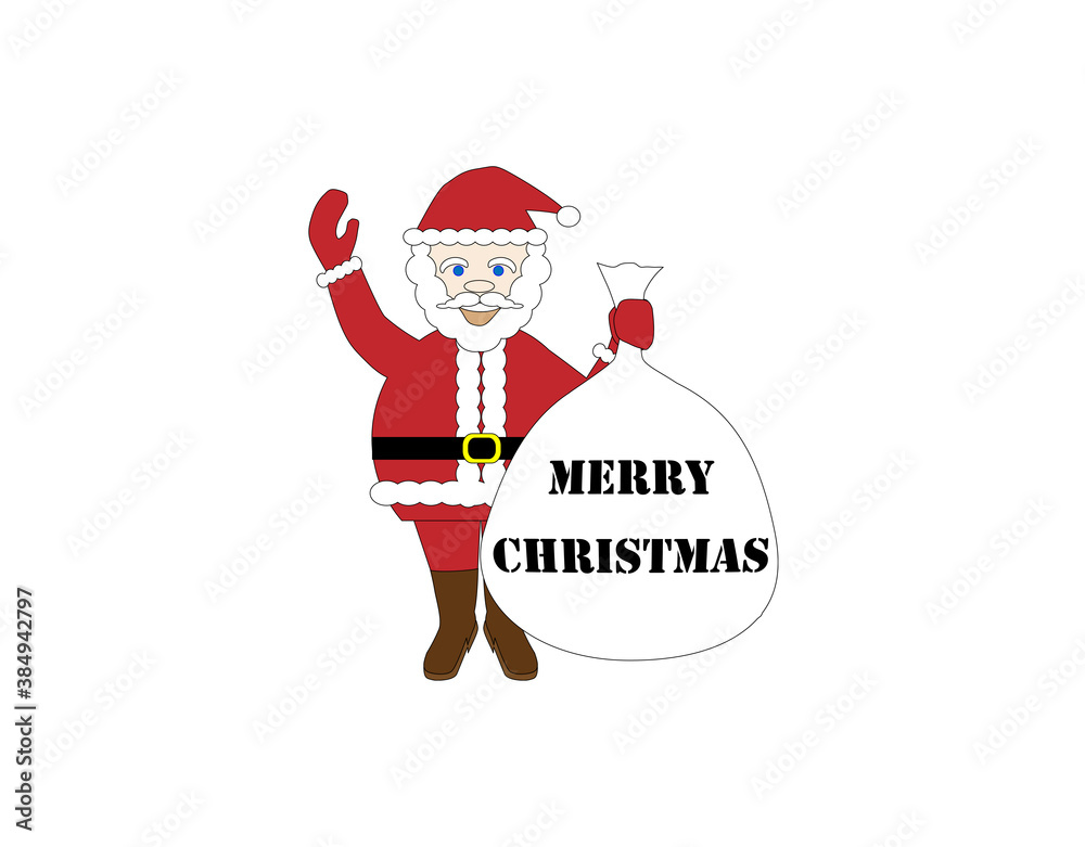 サンタクロースのクリスマスカード サンタクロースのクリスマスカード