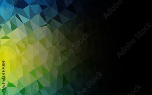 Fototapeta Naklejka Na Ścianę i Meble -  Dark Blue, Yellow vector abstract mosaic pattern.