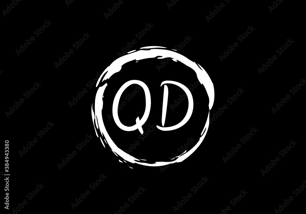 Initial Monogram Letter Q D Logo Design Vector Template. Q D Letter Logo Design Initial Monogram Letter Q D Logo Design Vector Template. Q D Letter Logo Design
