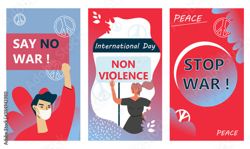 No War Hand Drawn Stories. Vector illustration