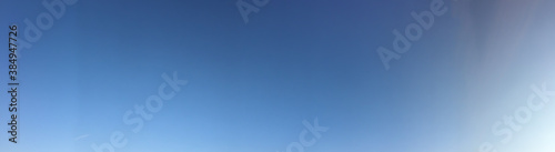 Clear blue sky panorama background
