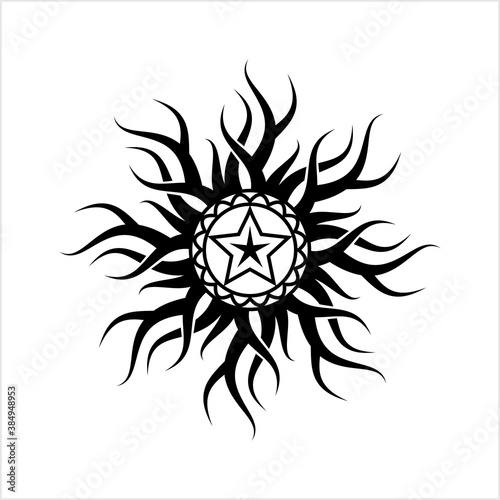 Tribal Tattoo Sun Star © Ajay Shrivastava