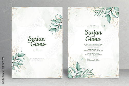 Floral Wedding Invitation Card Template