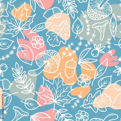 Floral cololrful seamless vector pattern