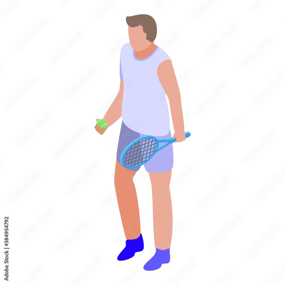 Weekend tennis playing icon. Isometric of weekend tennis playing vector icon for web design isolated on white background Weekend tennis playing icon. Isometric of weekend tennis playing vector icon for web design isolated on white background