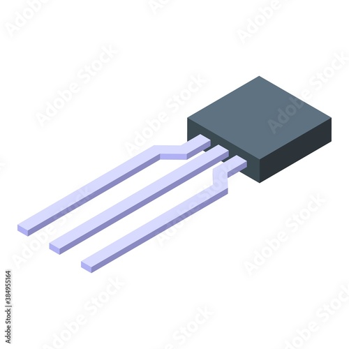 Electronic component icon. Isometric of electronic component vector icon for web design isolated on white background