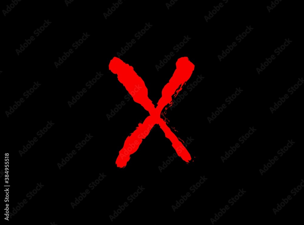 X Horror bloody, scary vector letter. Insane Fear brutal, scream font. Wicked night theme style design. Hand writing eps10 illustration X Horror bloody, scary vector letter. Insane Fear brutal, scream font. Wicked night theme style design. Hand writing eps10 illustration