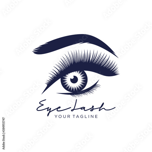 Luxury Beauty Eyelashes Logo Vector illustration